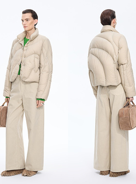 江南布衣牛仔裤宽松阔腿裤5PAE11590