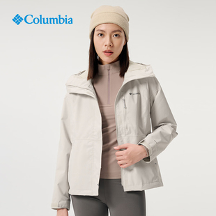 春款Columbia哥伦比亚女户外连帽单层夹克WR0533