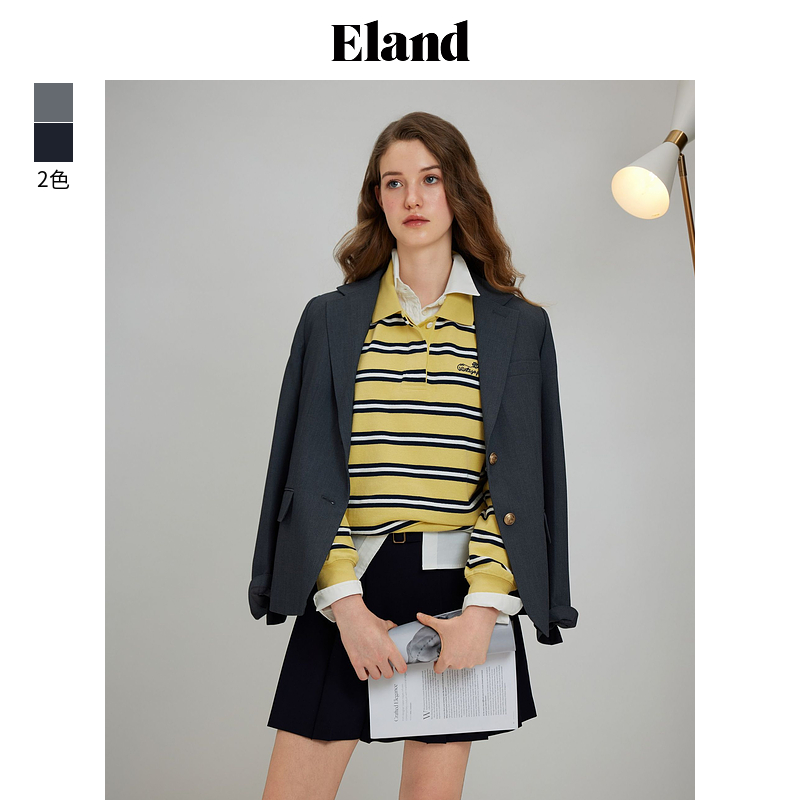 E·Land女士简约时尚西服EEJKF12E01