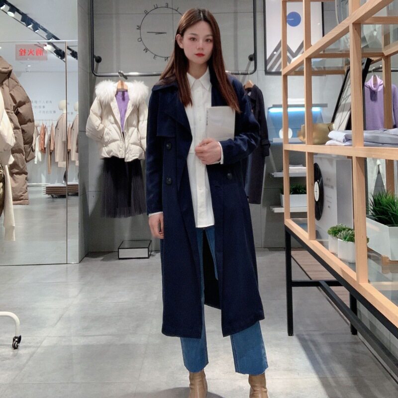麦檬 女士长款时尚风衣5998169071-4图片