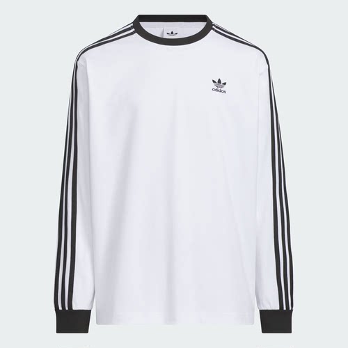 Adidas阿迪达斯儿童装三叶草男女大童运动长袖圆领T恤HY2197