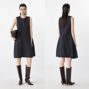 圆领宽松5P5G10650 连衣裙无袖 JNBY 江南布衣