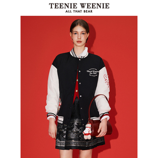 TeenieWeenie小熊女装简约学院运动休闲棒球服外套