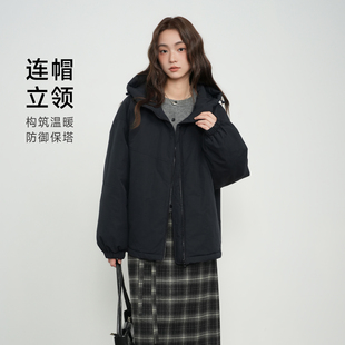 jessyline杰茜莱2025冬季新款宽松连帽羽绒服