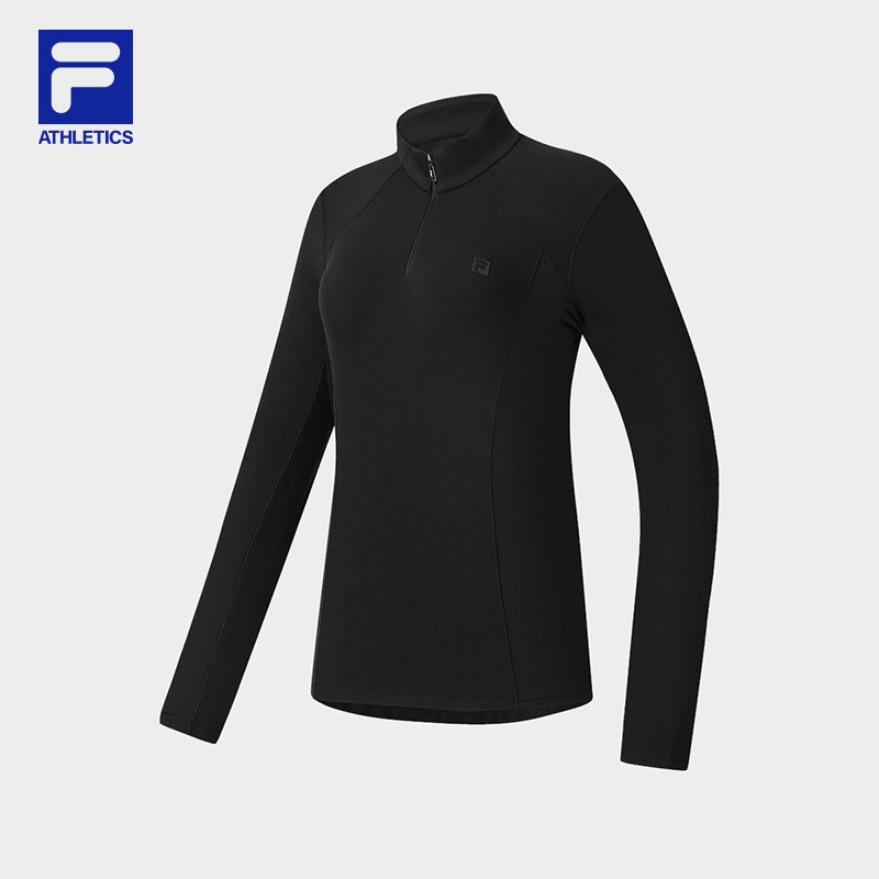 加绒|FILA乐官方女子针织长袖衫2025冬季新款运动上衣A11W541202F