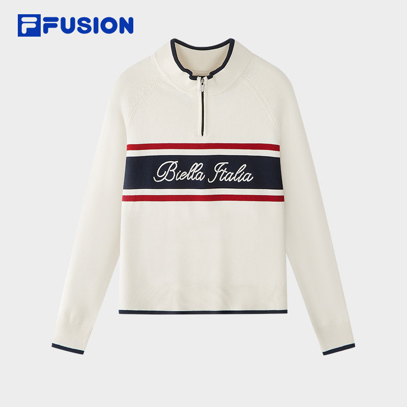 马上有钱丨FILA FUSION斐乐潮牌女2026春休闲套头毛衣T11W612406F