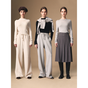 TeenieWeenie小熊女毛衣简约休闲舒适高领打底针织衫TTKW254TW4K