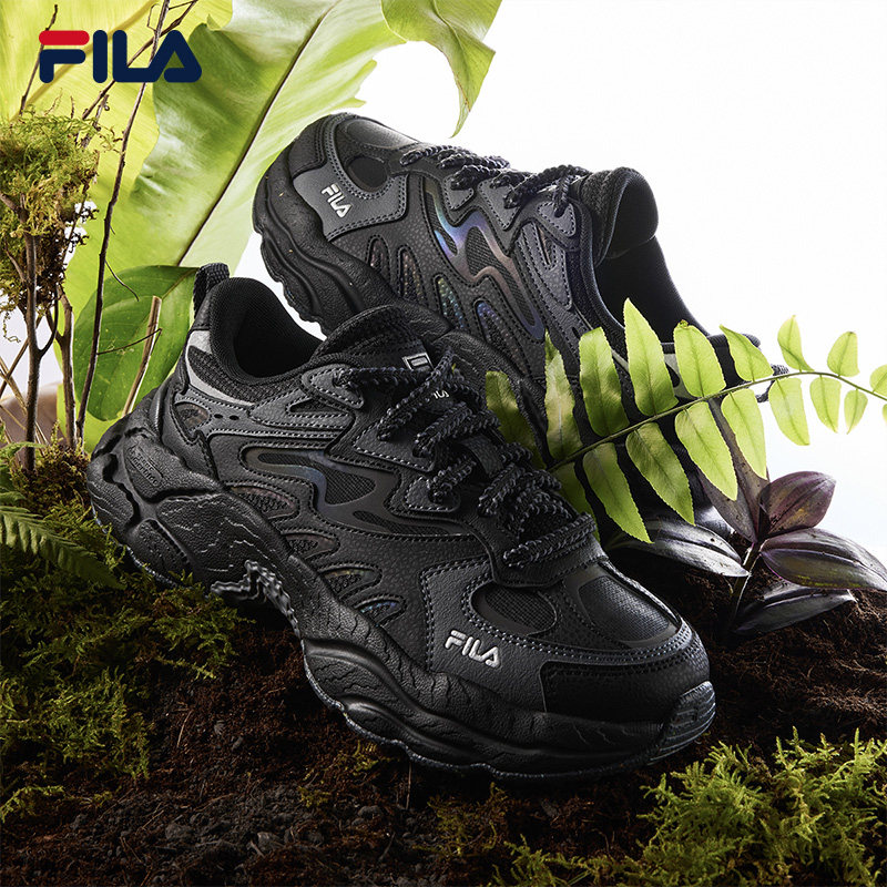 FILA 斐乐男鞋蕨草鞋老爹鞋运动鞋冬季革面鞋休闲鞋F12M441119A