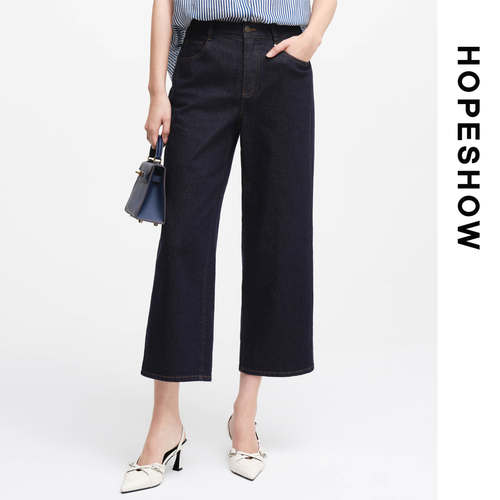 HOPESHOW红袖牛仔裤