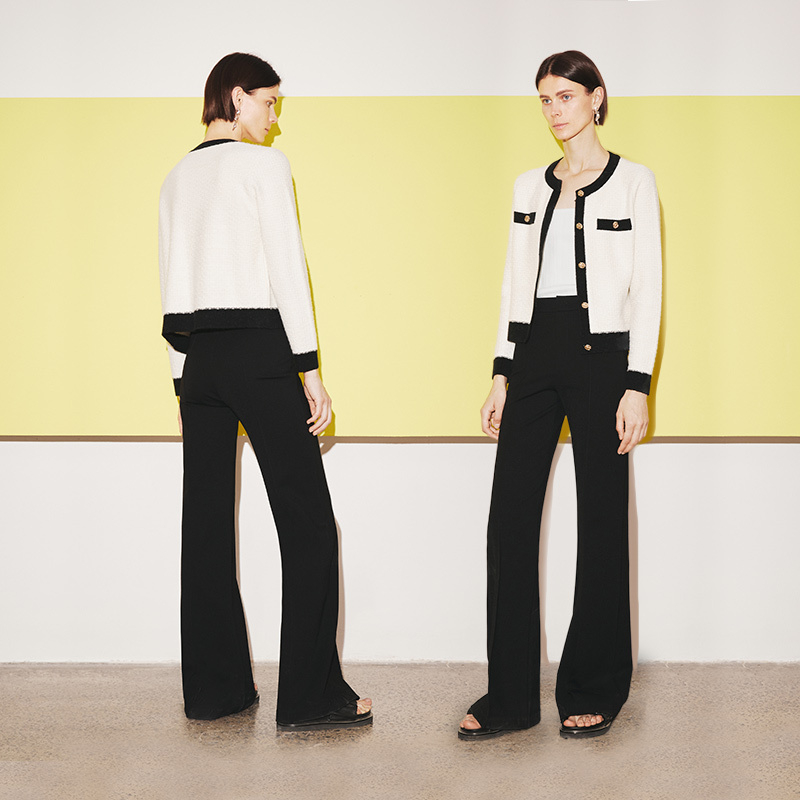 MM麦檬 长袖圆领修身开衫毛衣女5E8232651