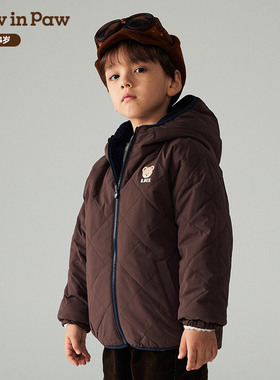 【双面穿】PAWINPAW卡通小熊童装2024年秋冬男童棉服PCJPE4T12M