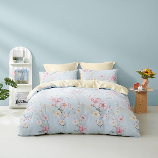 LOVO乐蜗生活花间谧语四件套花间谧语全棉四件套40支床单款