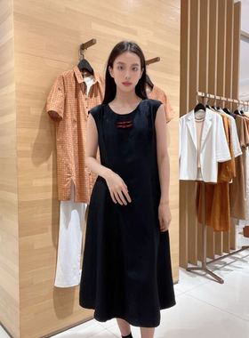 菲姿 女士无袖复古收腰连衣裙F3B462