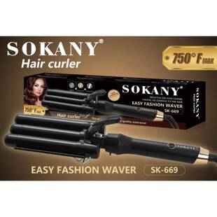 跨境SOKANY669卷发棒美发棒波浪式750℉调温卷发器HAIR CURLER