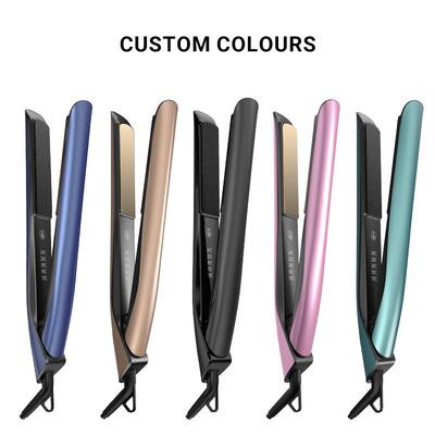 2024跨境新款快速升温直发器带呼吸灯优美线条卷发夹板WB野莓