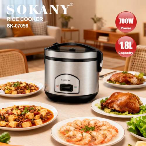 出口SOKANY07056电饭煲1.8L电饭煲700W金属ELECTRIC