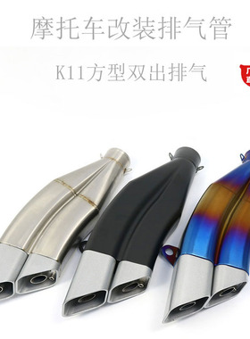 摩托车适用于大排量通用ninjaZ750/800改装炸街双出排气管
