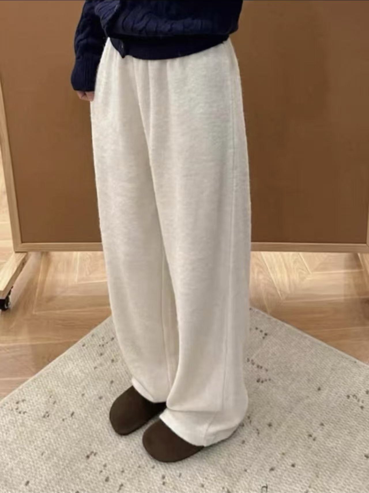 羊毛抽绳直筒裤女宽松显瘦软糯休闲运动裤百搭直筒阔腿长裤子,女装/女士精品,卫裤,淘宝优惠券,粉丝福利购,淘宝优惠卷