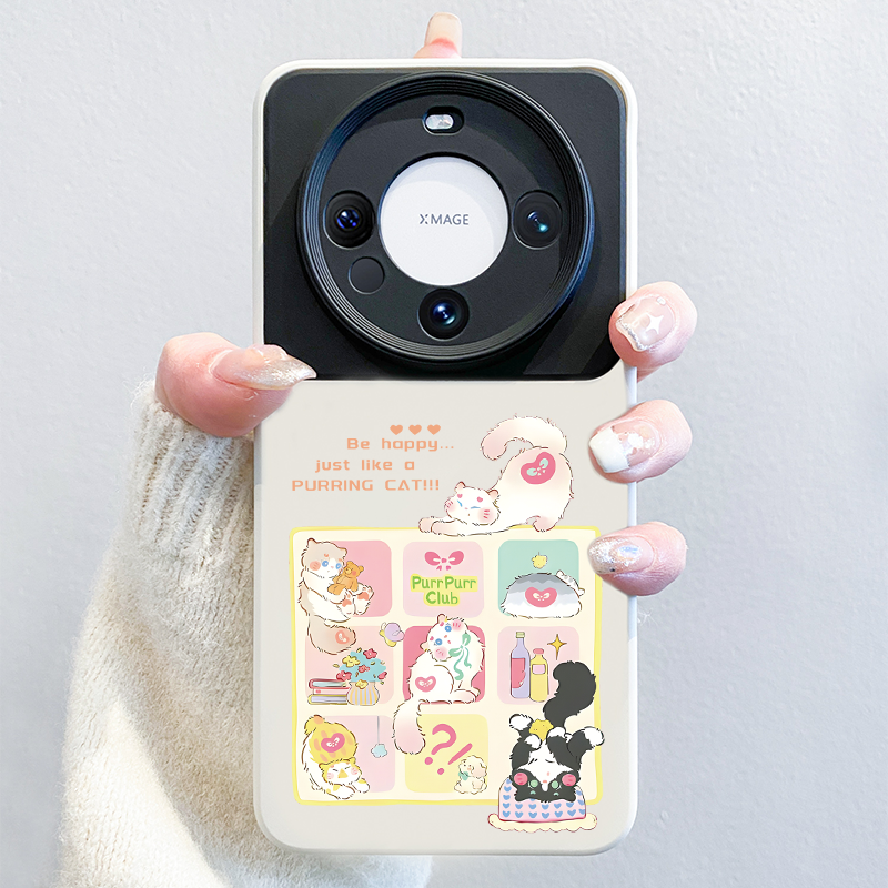 不撞款适用华为mate80手机壳2026新款pura70pro撞色硅胶promax防摔mate70全包镜头60pro+卡通女40可爱猫50软