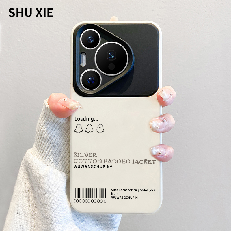 2025新款适用华为pura70pro手机壳卡通小幽灵p70pro+个性简约50保护套mate70pro液态硅胶70ultra镜头全包p60