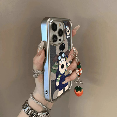 不撞款小羊皮适用苹果手机壳