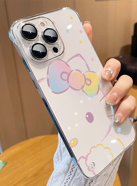 HelloKitty猫适用苹果16promax手机壳2026新款iphone17超薄无边框14pro透明13全包plus卡通air女12简约11套