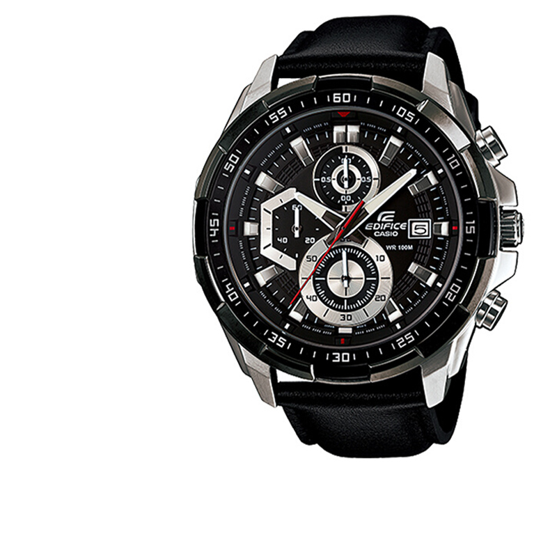 卡西欧商务男表三眼六针大表盘