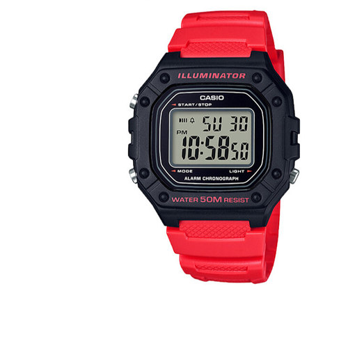 卡西欧小方块手表女w-218h-4b