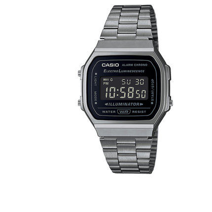 casio卡西欧小方块手表男生正品防水运动小银块学生电子表A168WGG