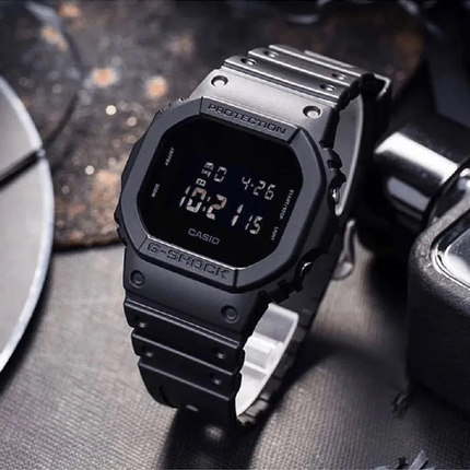 casio卡西欧手表男小方块gshock正品运动防水学生电子表DW5600UBB