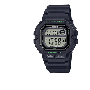 1400H casio卡西欧手表男小方块正品 复古运动防水学生电子表WS