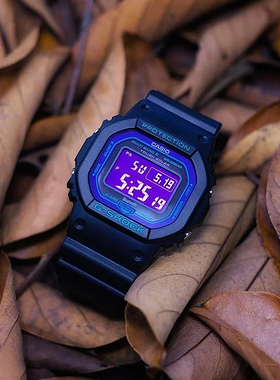 Casio卡西欧手表男小方块gshock正品运动防水学生电子表GWB5600BL