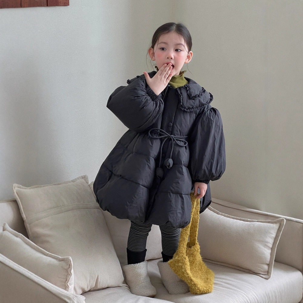 女童棉衣2025冬季新款儿童韩系中长款手塞棉棉服女宝气质保暖外套