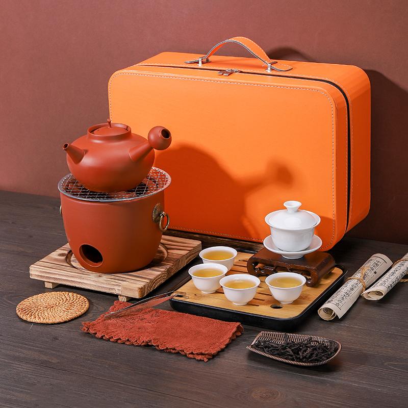 潮州砂铫旅行茶具套装煮茶炉