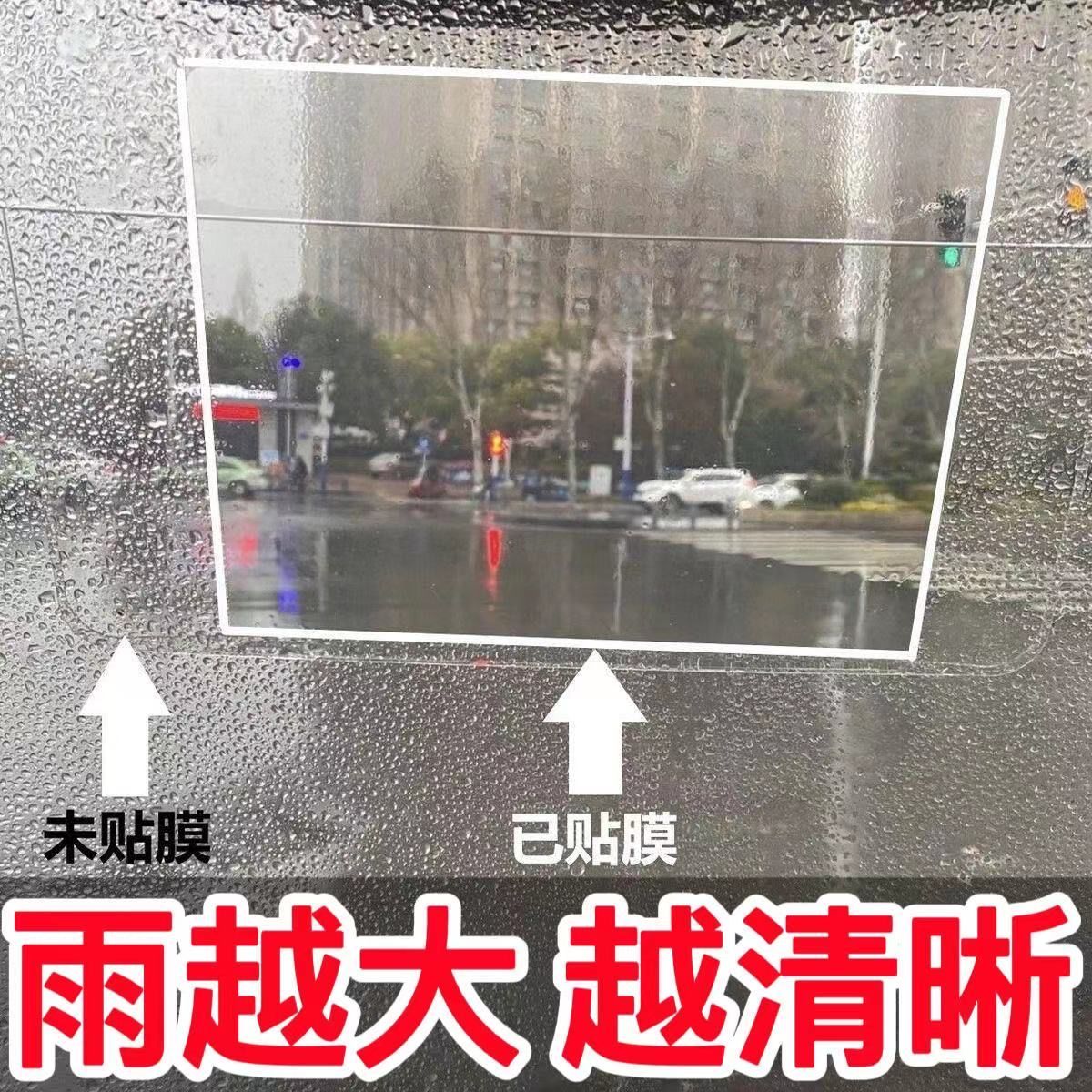 电动车三轮车四轮车前挡风玻璃摩托车雨棚防雨贴膜前挡风板防雨膜