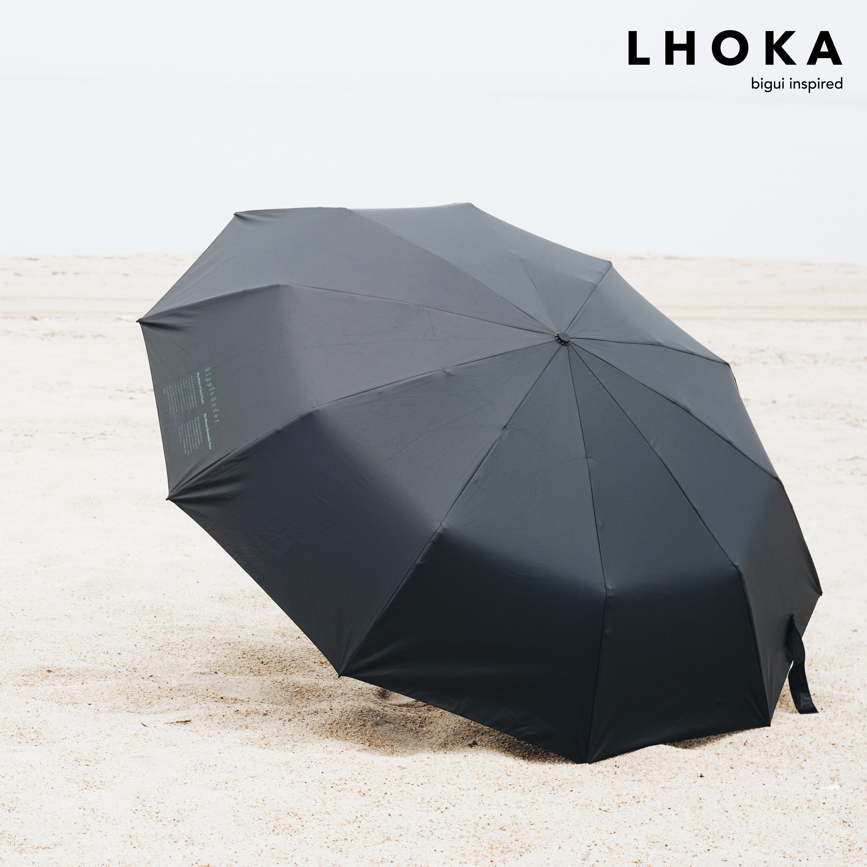 RippleUnder户外折叠伞防雨防晒黑胶降温可悬挂抗风双人大伞自动