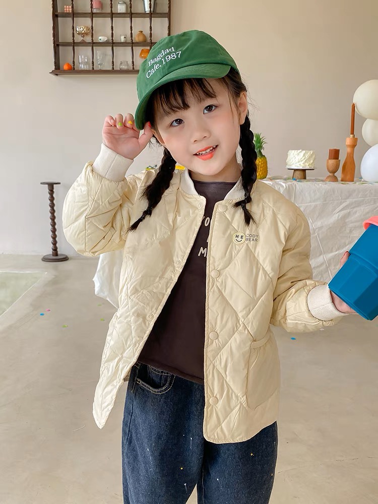 科迪熊2022秋冬新款韩版轻薄羽绒衬衫男童女童白鸭绒保暖内搭外穿