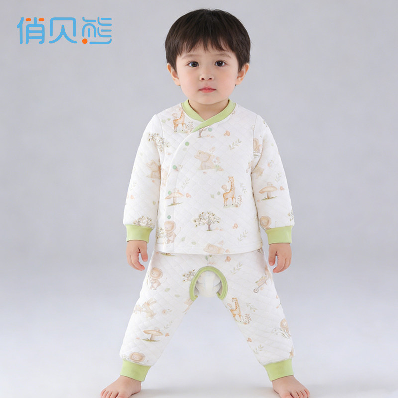 男女宝宝秋裤三层夹棉秋冬加厚高腰护肚裤免脱婴儿保暖开裆裤纯棉,童装/婴儿装/亲子装,保暖裤,淘宝优惠券,粉丝福利购,淘宝优惠卷