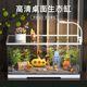 桌面生态鱼缸家用亚克力底部排水高清透明带盖超白创意造景乌龟缸