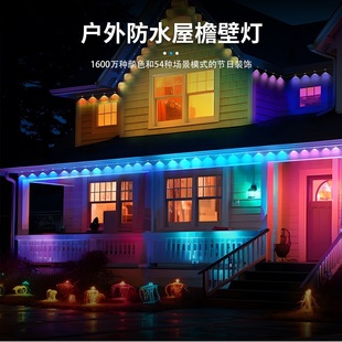 户外led造型灯RGB智能防水屋檐灯圣诞节日涂鸦氛围灯亮化装饰灯串