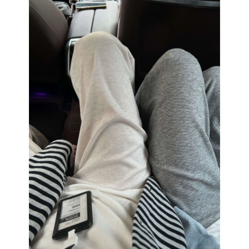 糯米裤女春秋季软糯针织裤子高腰慵懒宽松显瘦休闲百搭直筒阔腿裤