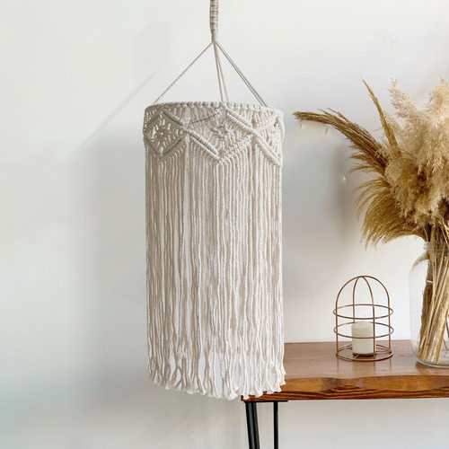 Bohemian style hand woven lampshade手工编织灯罩简约民宿