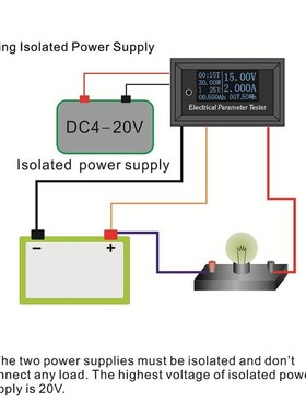 RD-OLED 7 in 1 Electrical Parameter Meter Tester Voltage Amp