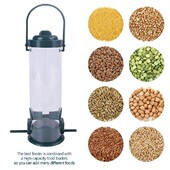 Bird Outdoor Feeder Pet Food Dispenser Hanging Multiple