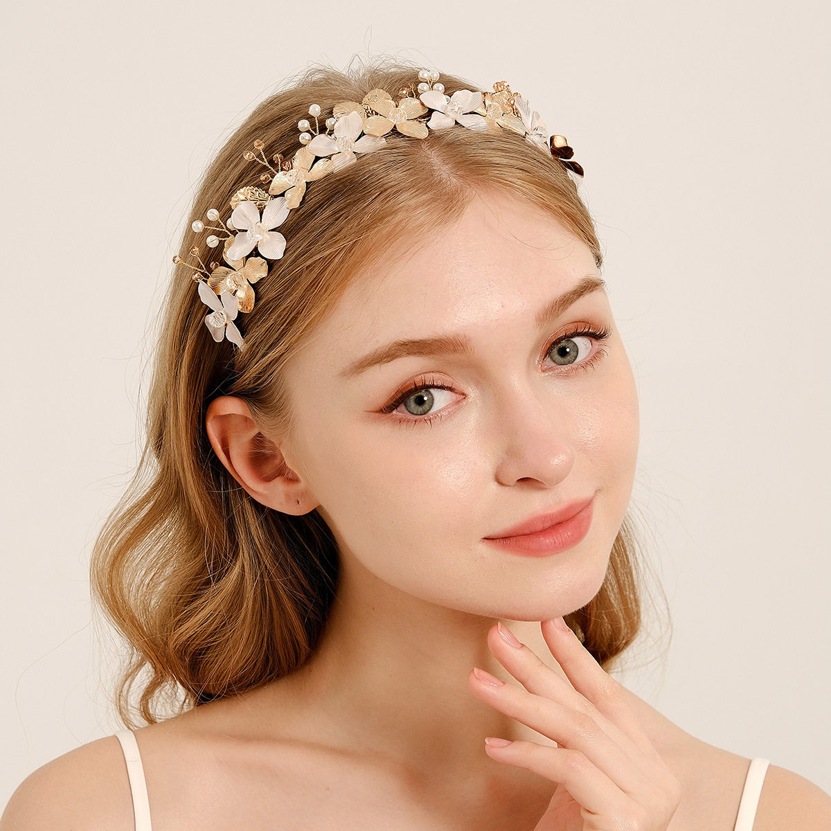 New handmade bridal headbands for weddings花朵树叶发箍