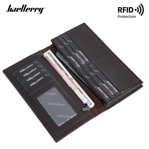 Men's wallet anti-theft swipe multi slot wallet