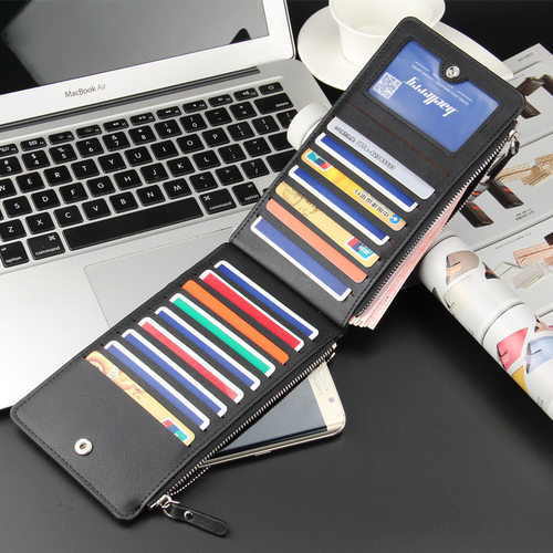 Men's long European and American multi slot card bag男钱夹