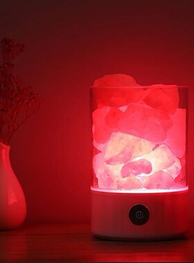 himalayan salt lamp rock natural crystal bedside light盐灯
