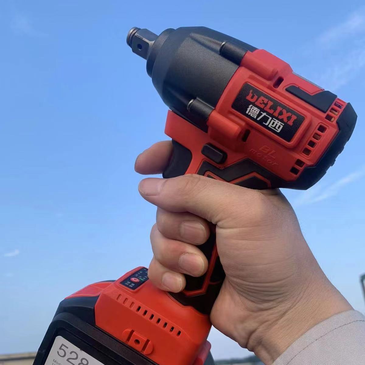德力西600N电动风炮纯铜无刷电动扳手汽修扳手锂电工具大扭力冲击