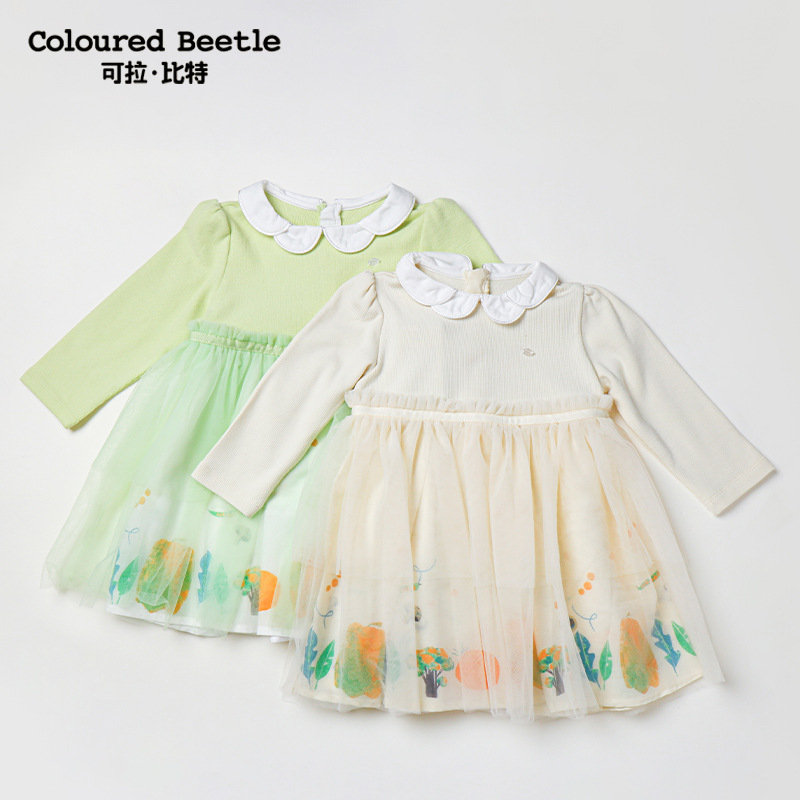 童装连衣裙可拉比特长袖森系春季